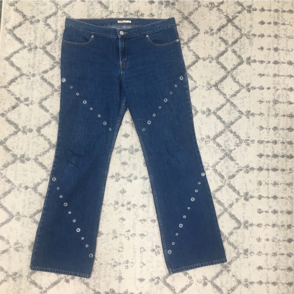 Rare Vintage Levis Red Tab Flare Blue Jeans - Picture 1 of 8